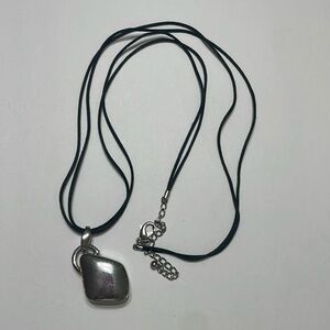 Chicos silver long necklace